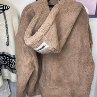 JIL Brown Oversized Teddy Jacket