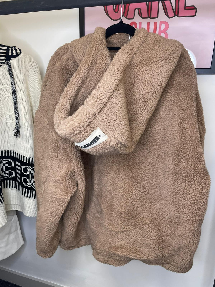 JIL Brown Oversized Teddy Jacket