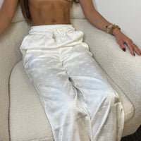 White Silk Trousers